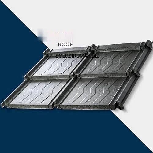 Genteng Roof polos hitam minimalis 56 X 80 genteng metal model baru