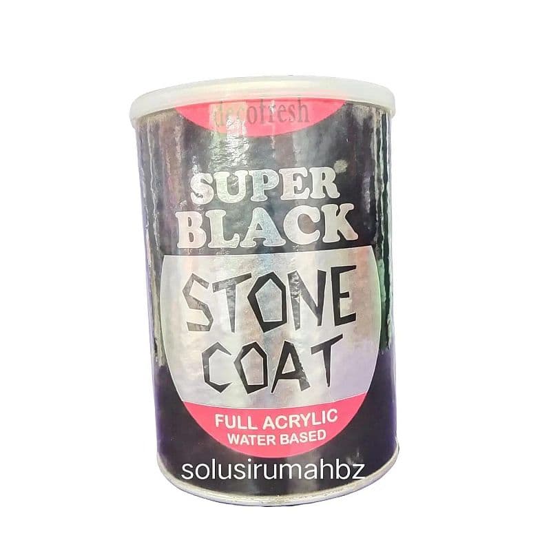 PROMIX hitam WB 1L AIR PELAPIS BATU ALAM DECOFRESH indana STONEKOTE Paint