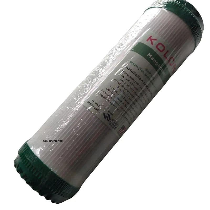 FILTER CARTRID MANGANESE untuk besi dan mangan air berat bau cartridge KOLON 10&rdquo; KUNING 10 INCH Hitam Mesin