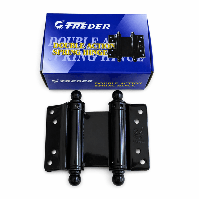 Engsel Pintu Ayun 3" Otomatis Double Spring Hitam – Engsel Salon / Cafe / Dapur Bolak-Balik Kuat & Halus
