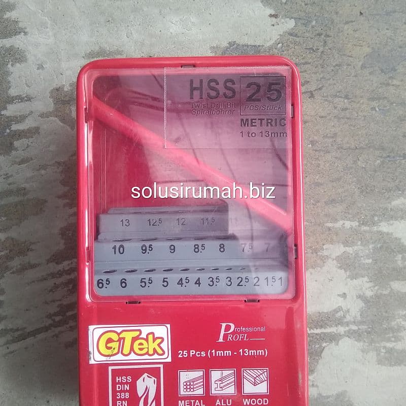 KOTAK SAJA TANPA MATABOR BESI SET 25PCS