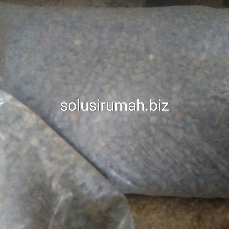 BATU ALAM 40MM HITAM GOMBONG KORAL HIAS SIKAT PEBBLE / 1KG 1 kg