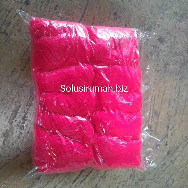 BENANG BOL MERAH WARNA SIET SULAM BENANG 11G /ROL KECIL