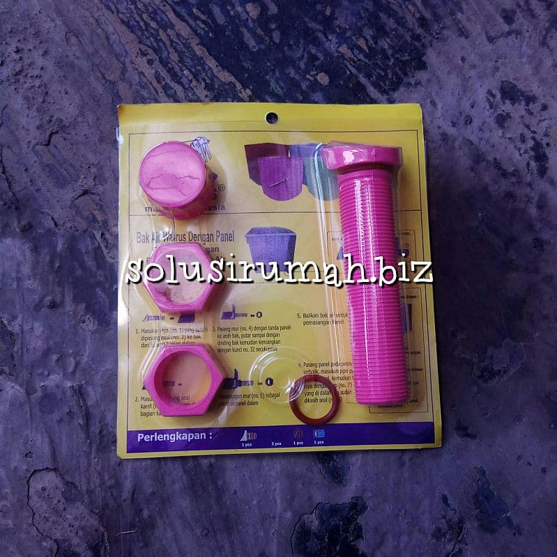 BUANGAN BAK MANDI PVC WALRUS PINK 3/4 PANJANG