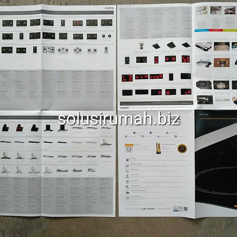 KATALOG BROSURE MODENA 8HAL KOMPOR HOB HOOD DAPUR PENGHISAP KIPAS