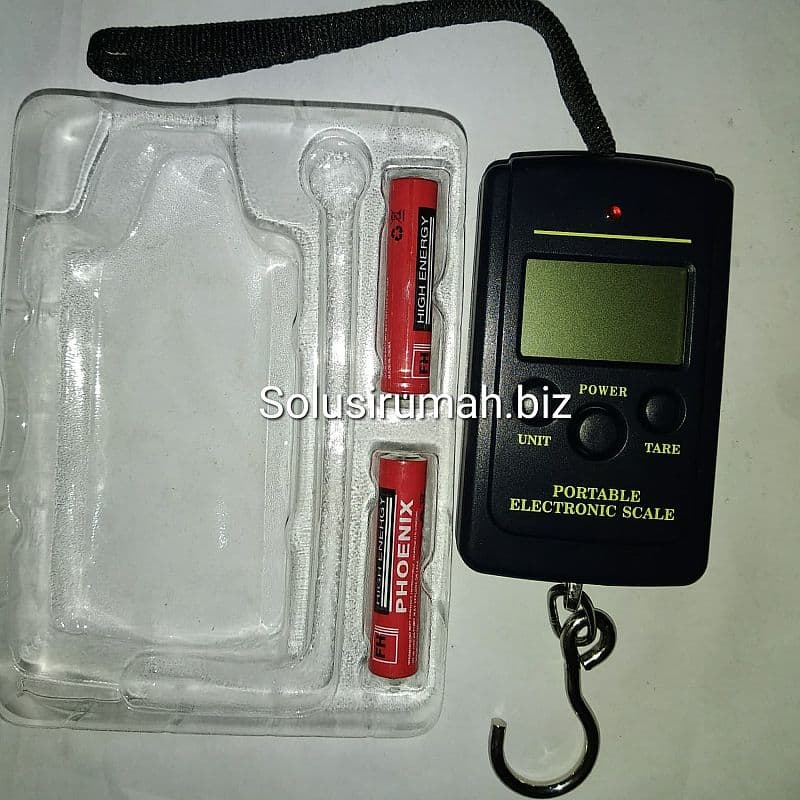 TIMBANGAN GANTUNG 40KG KOTAK HITAM MODEL WEIHENG DIGITAL