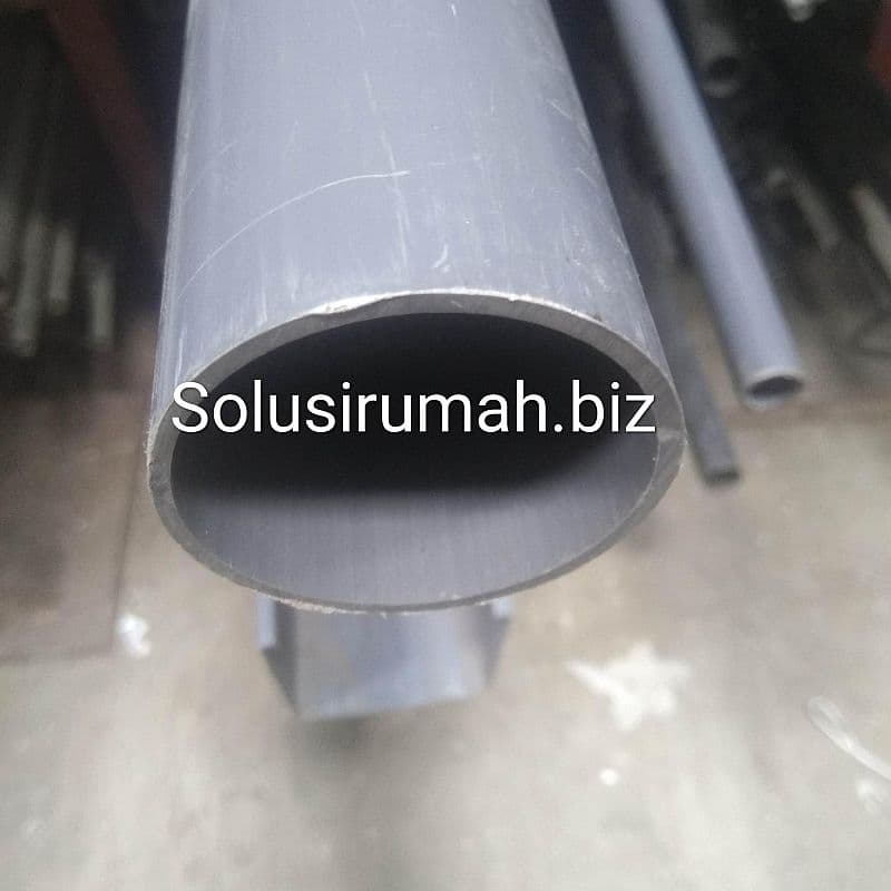 PARALON PIPA AIR PVC 4 D 1M ABU 1METER LEDENG PLASTIK 1 M PLASTIC PRA