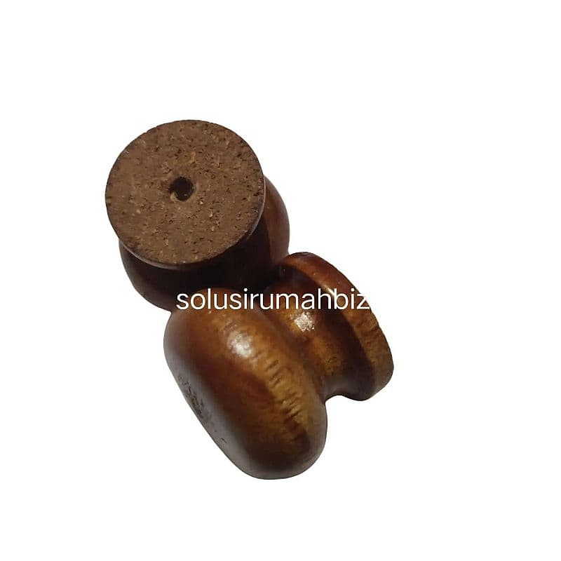 tarikan laci bulat kayu ukuran besar ukuran 33mm perbiji