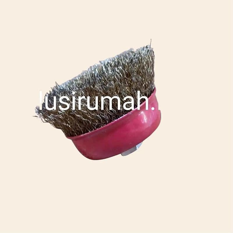 SIKAT MANGKOK 3" LURUS ACAK KUNING CUP BRUSH KAWAT 3 GERINDA TANGAN KI