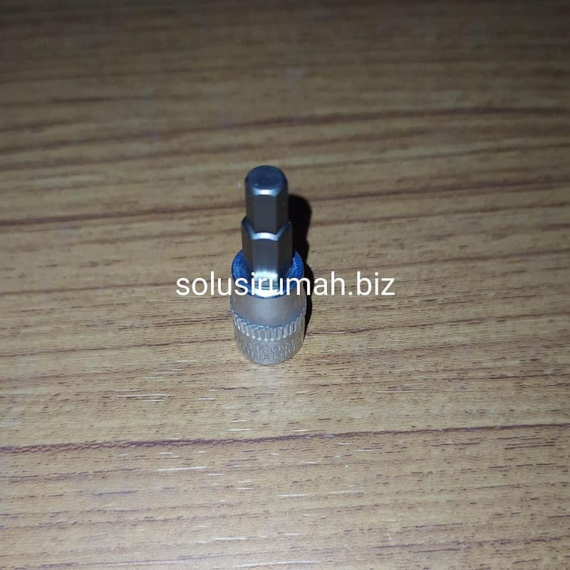 KUNCI SOK ONLY BIT 1/4 HEX 5 CRV KEPALA SOCK SOCKET (SPARE) DARI 46PCS