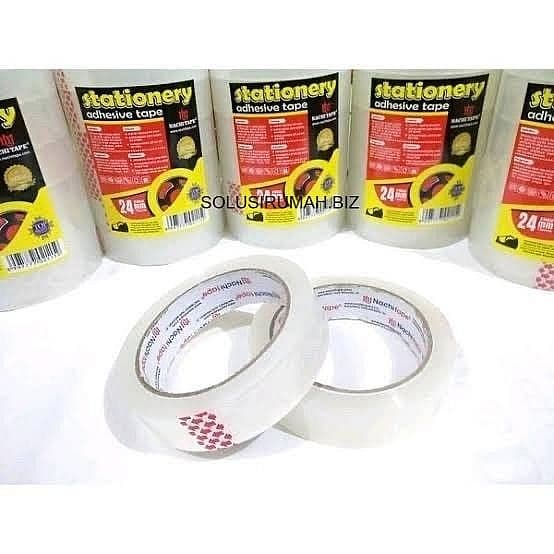 Perpcs NACHI ISOLASI 24mm X 72y Lebar 24 Mm Bening Transparan CLEAR
