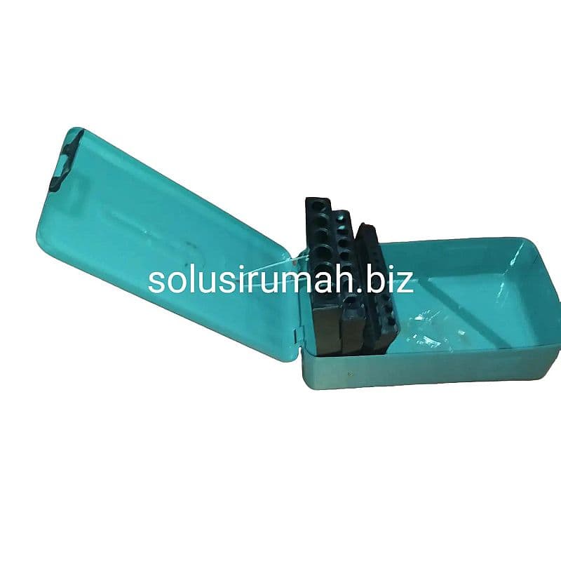 KOTAK SAJA MATA BOR BESI MATABOR BOX DARI SET 25PCS 25 PCS FULL METAL warna random ya