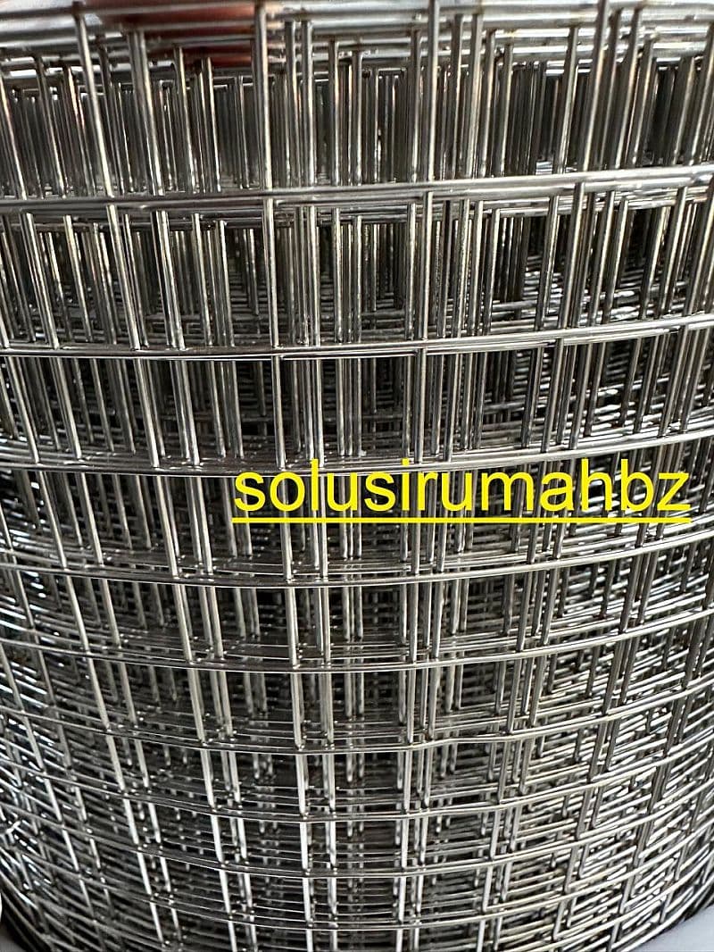 kawat loket stainless SUS 304 rol 30m t 1m pilih ukuran 1/4 3/8 1/2 3/4 1 or 1/2" 3/8" 1/2" 3/4" kawat ram tinggi 1 meter 1 m