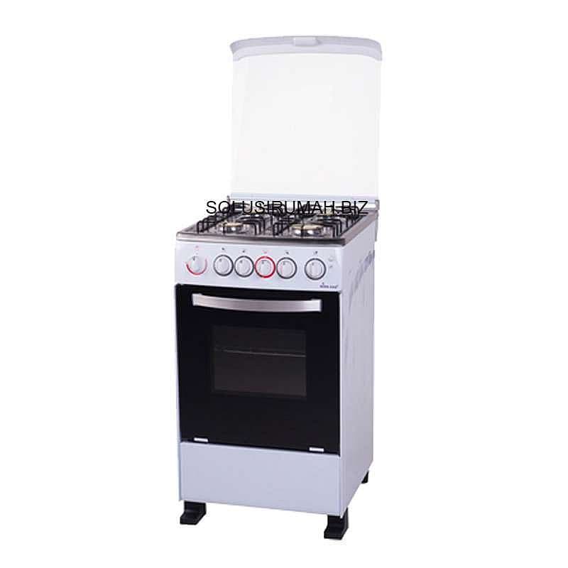 KOMPOR 4 TUNGKU OVEN FREESTANDING COOKER 610x490x910MM TINGGI BERDIRI