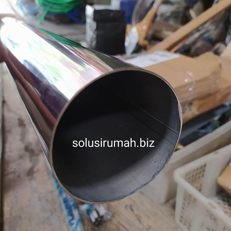 PER10CM PIPA STAINLESS 3" TEBAL 1MM 1 MM 3 INCH PIPE SS POTONGAN CUT