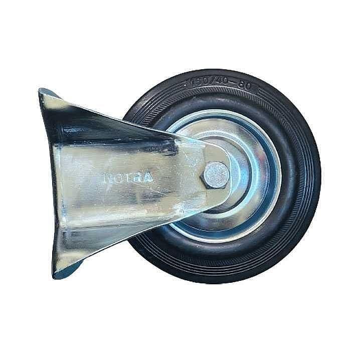 RODA 6" MATI RODA KARET mati HITAM 6 IN TROLI TROLLEY ETALASE 160mm 160 mm
