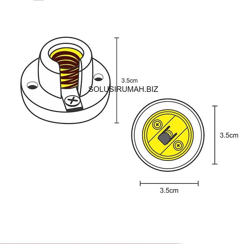 FITING PLAFON KERAMIK E14 DUDUKAN DRAT FITTING E 14 LANGIT LANGIT