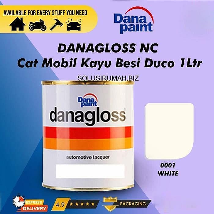 DANAGLOSS NC 0001 White - Cat Mobil Kayu Besi Duco - 1L 1LITER 1 LITER