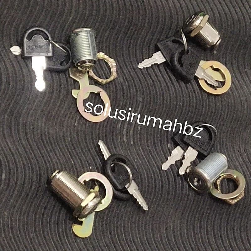 Kunci mebel camlock cam lock putar laci furnitur pilih 20 25 30 mm