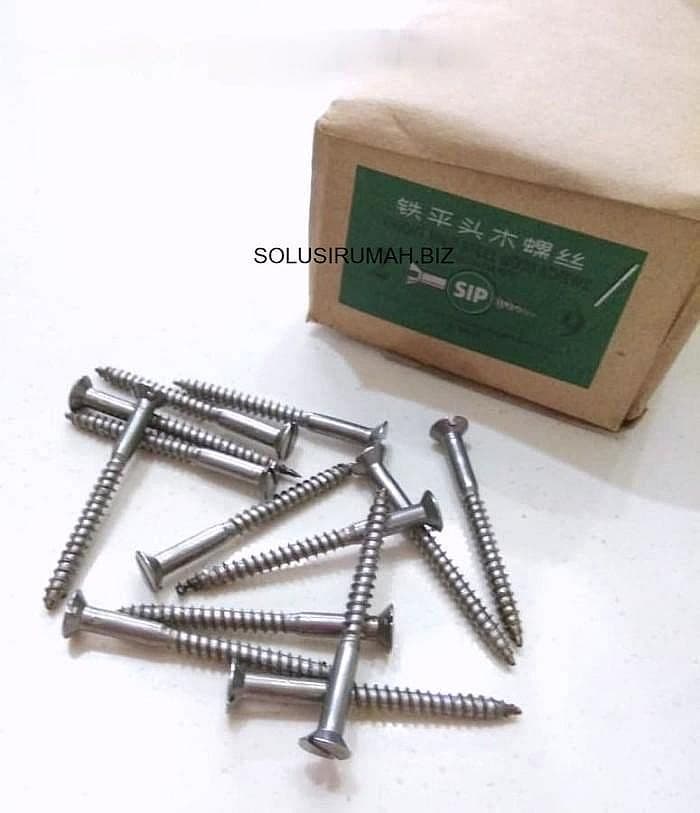 Sekrup Kayu SIP Kepala Minus 2" x 9 per 1 gross or 144 pcs 144pcs