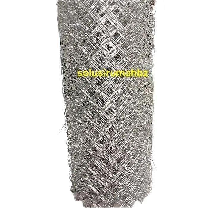 per meter KAWAT PAGAR HARMONIKA TINGGI 2 METER PANJANG PERMETER ANYAM ANYAMAN galvanized 5x5 pagar metal