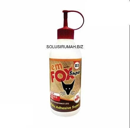 Lem Fox PVAc Super Botol 500g pencet mdl presto Lem Kayu Original pva