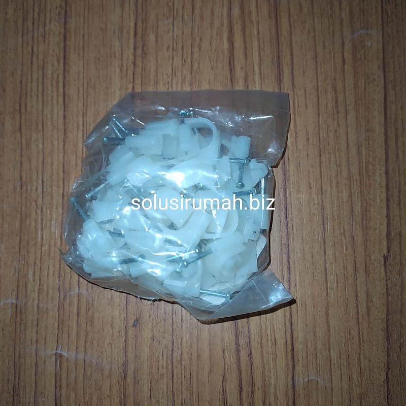KLEM KABEL 12MM PAK = 40BIJI 12 MM 40PCS CLAMP ROUND CLIPS PAKU pack