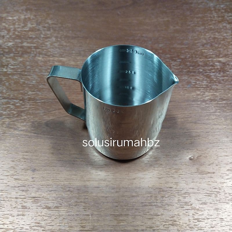 gelas takar ss 350ml 350cc 350 cc ml stainless steel ukur kimia metal