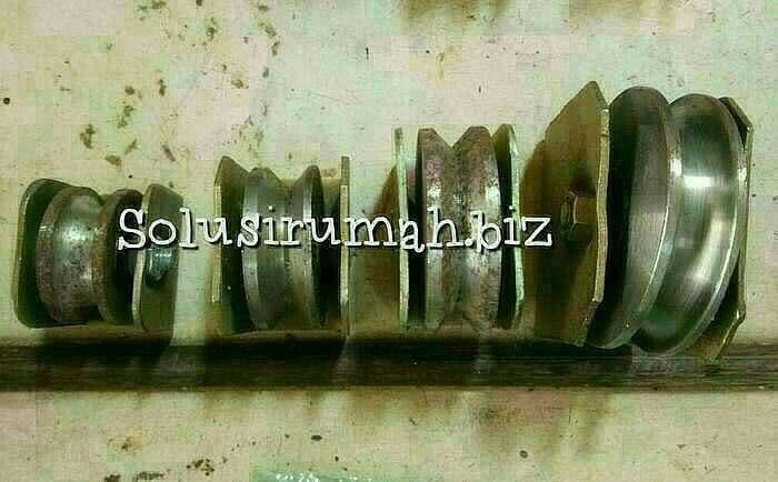RODA PAGAR U PRESS SUPER KUNING BESI BETON LEBAR RODA 9CM