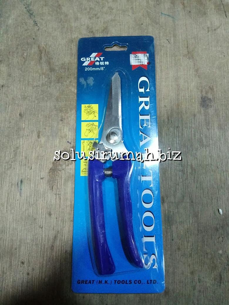 GUNTING DAHAN 8''(200MM)GREAT 8140904 PRUNING SHEAR LURUS