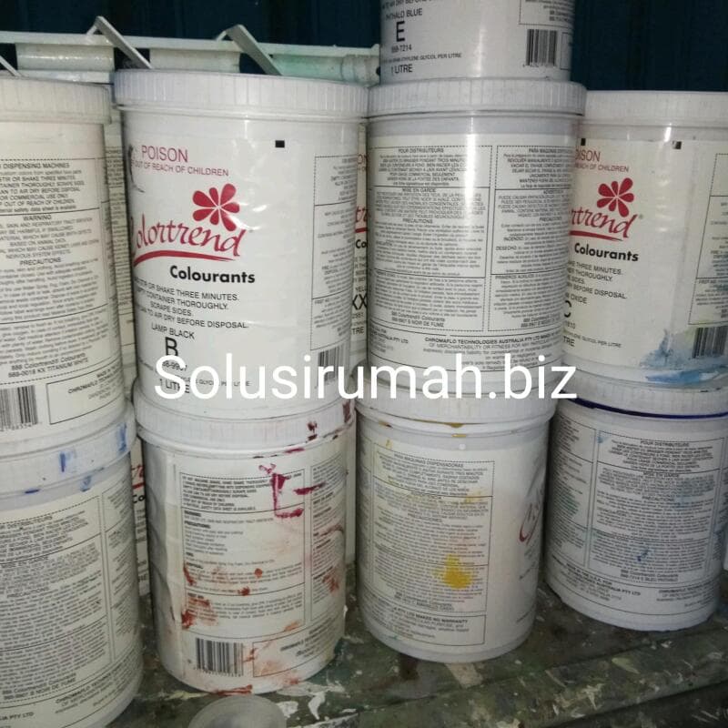 PAIL CAT KALENG CAT BEKAS PEWARNA PUTAR TUTUP 1LITER 1L pvc min 100