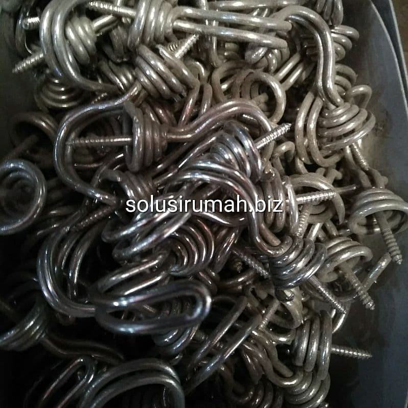 GANTUNGAN BAJU 5.5cm SEKRUP mata buka SPIRAL MODEL ??? ? KAPSTOK /bj