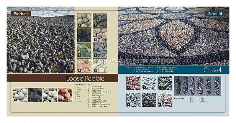 BATU ALAM PEBBLE KORAL LOOSE LONJONG