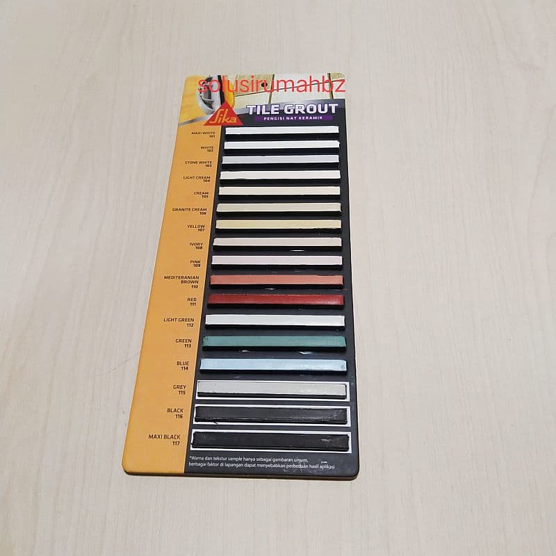 KATALOG KIMIA SIKA SEMEN WARNA CONTOH JADI TILE GROUT PENGISI NAT CARD
