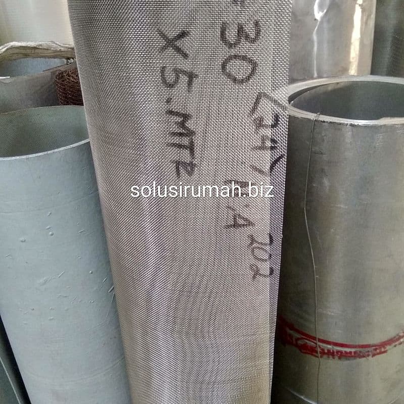 KAWAT NYAMUK SS 0.2mm MESH 30 HALUS*1M STAINLESS SARINGAN TAHU MAKANAN