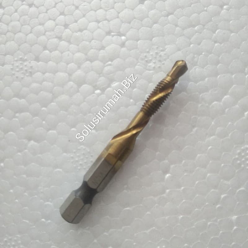 MATABOR PEMBUAT ULIR M5 5MM 1BIJI BAUT TAP HEX DRILL BIT TITANIUM MATA