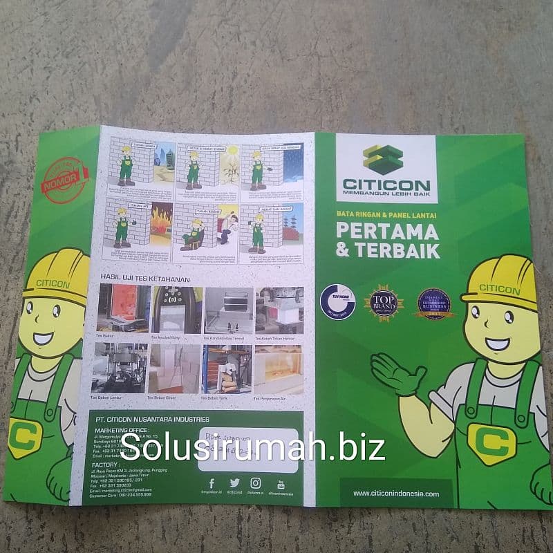KATALOG CITICON BATA RINGAN DAN PANEL LANTAI PERTAMA DAN TERBAIK