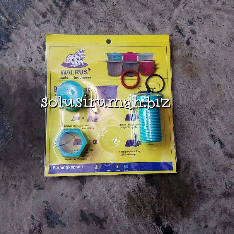 BUANGAN BAK MANDI PVC WALRUS HIJAU 3/4 pendek
