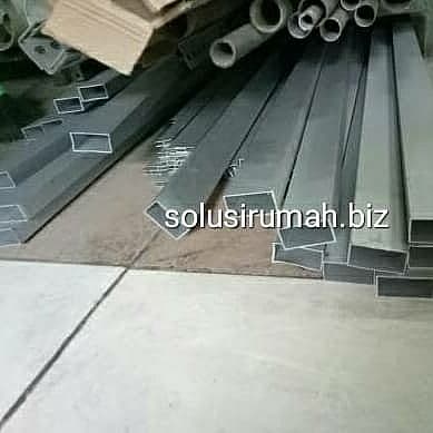 HOLLOW ALUMINIUM 24 X 48MM P 1M PIPA KOTAK panjang 1 meter