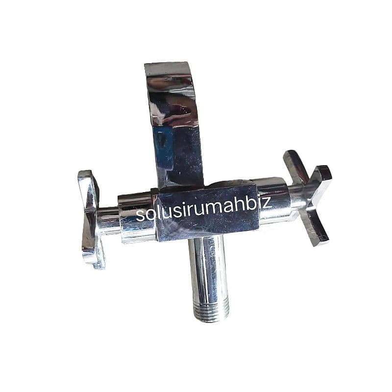 KRAN DOUBLE MODEL BALING KOTAK premium TEMBOK CABANG MINIMALIS TEBAL Kran Shower Cabang Keran Double Dobel Sower Minimalis Ernesto 1/2 Inch