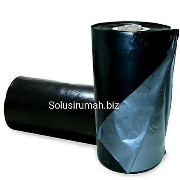 Solusirumah Plastik Mulsa Lebar 120cm Hitam Silver 1meter lari 1m