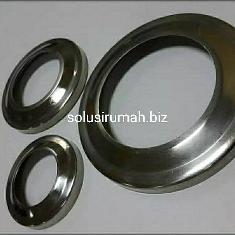 BRAKET PIPA 3 inch SS RING BULAT 1bj 75mm lubang stainless pipe 3"
