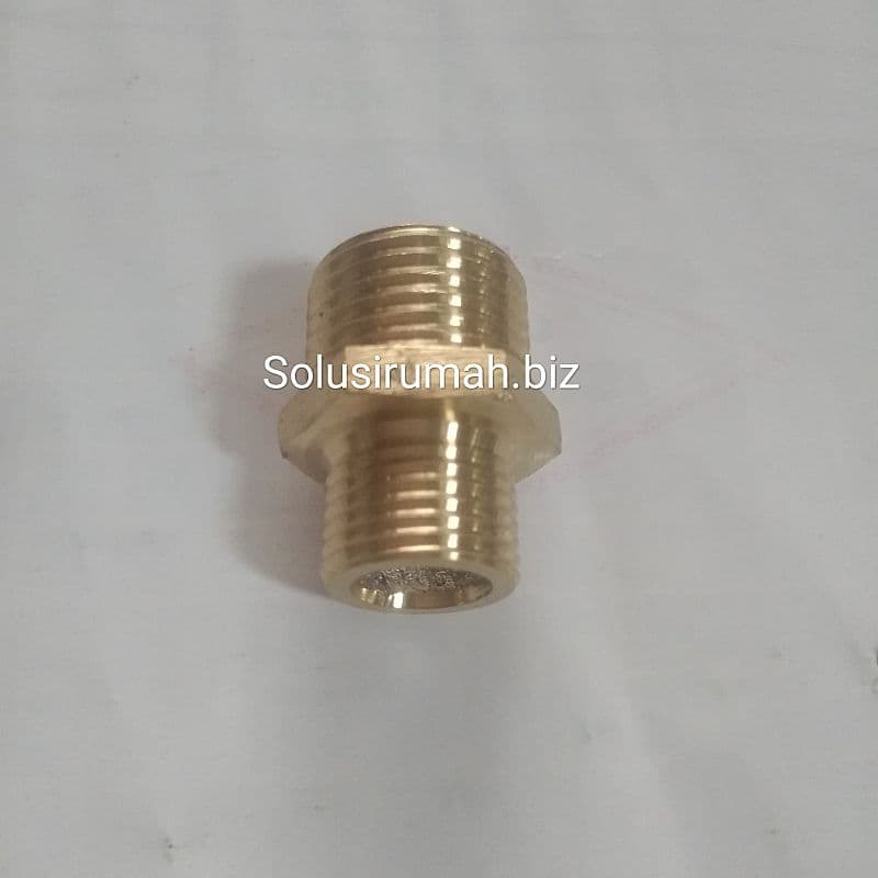 DOUBLE NEPEL 3/8 x 1/2 SDL 3/8 SDL 1/2 kuningan NIPPLE TERMURah grosir