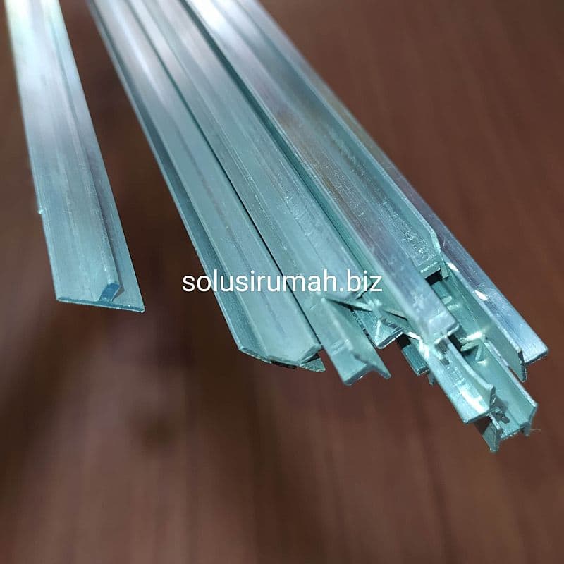 T ALUMINIUM 1M 1METER T REL T U/ RODA MATEX KECIL 12.5mm 5MM furnitur