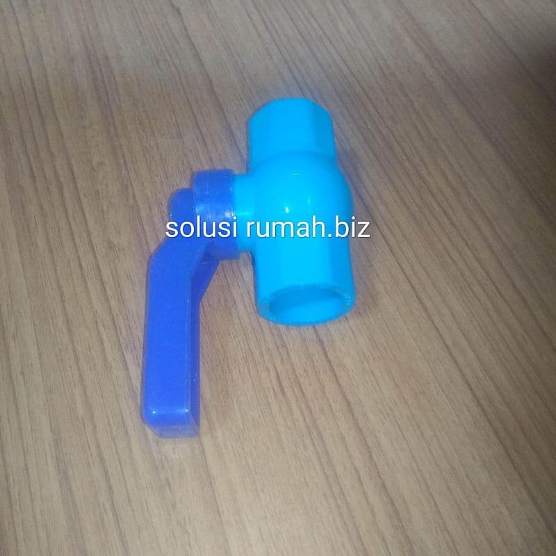 BALLVALVE 1/2" 1/2 GG PVC BODY PVC ENGKOL STOP KRAN BIRU MUDA PLASTIK