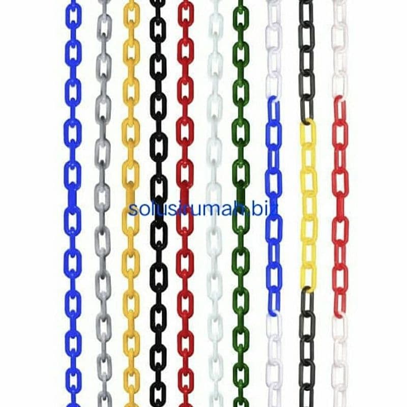 RANTAI PVC 6MM pilih warna 6 MM PER 1M RANTE PLASTIK PLASTIC 1METER silver biru putih orange kuning hitam