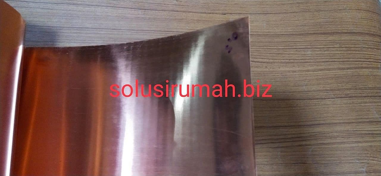 PLAT TEMBAGA 0.5MM POTONGAN PER100CM SHEET LEMBARAN CUSTOM 05MM COPPER