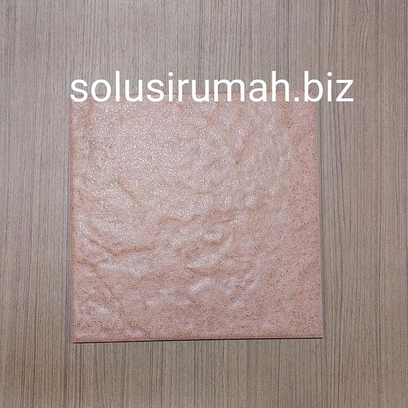 KERAMIK 30 x 30 MAROON TERRACOTA MOTIF BATU BATA JERUK 1lembar + peti