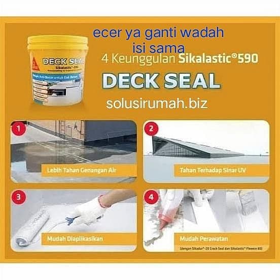 repack sikalastic 590 1kg deckseal 1 kg waterproofing atap deck putih white