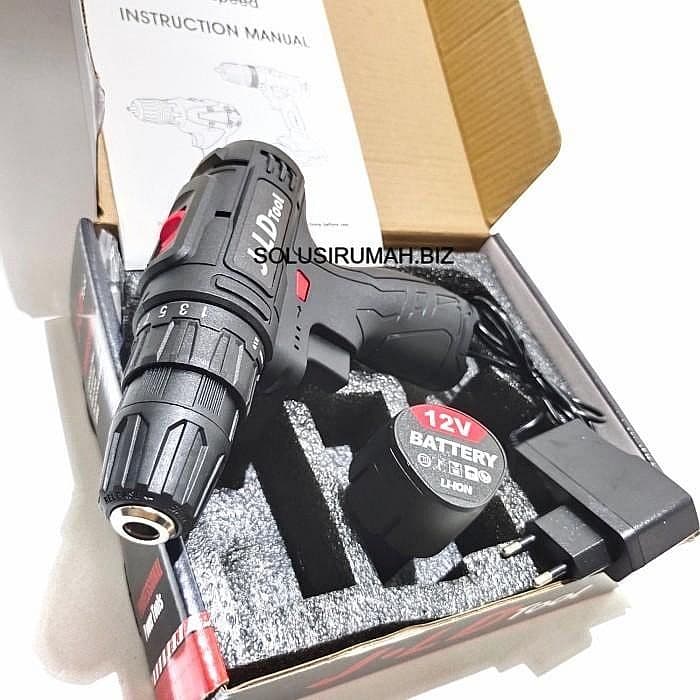 MESIN BOR J12S BOR CHARGER JLD TOOLS JLD CORDLESS DRIVER DRILL MESIN B